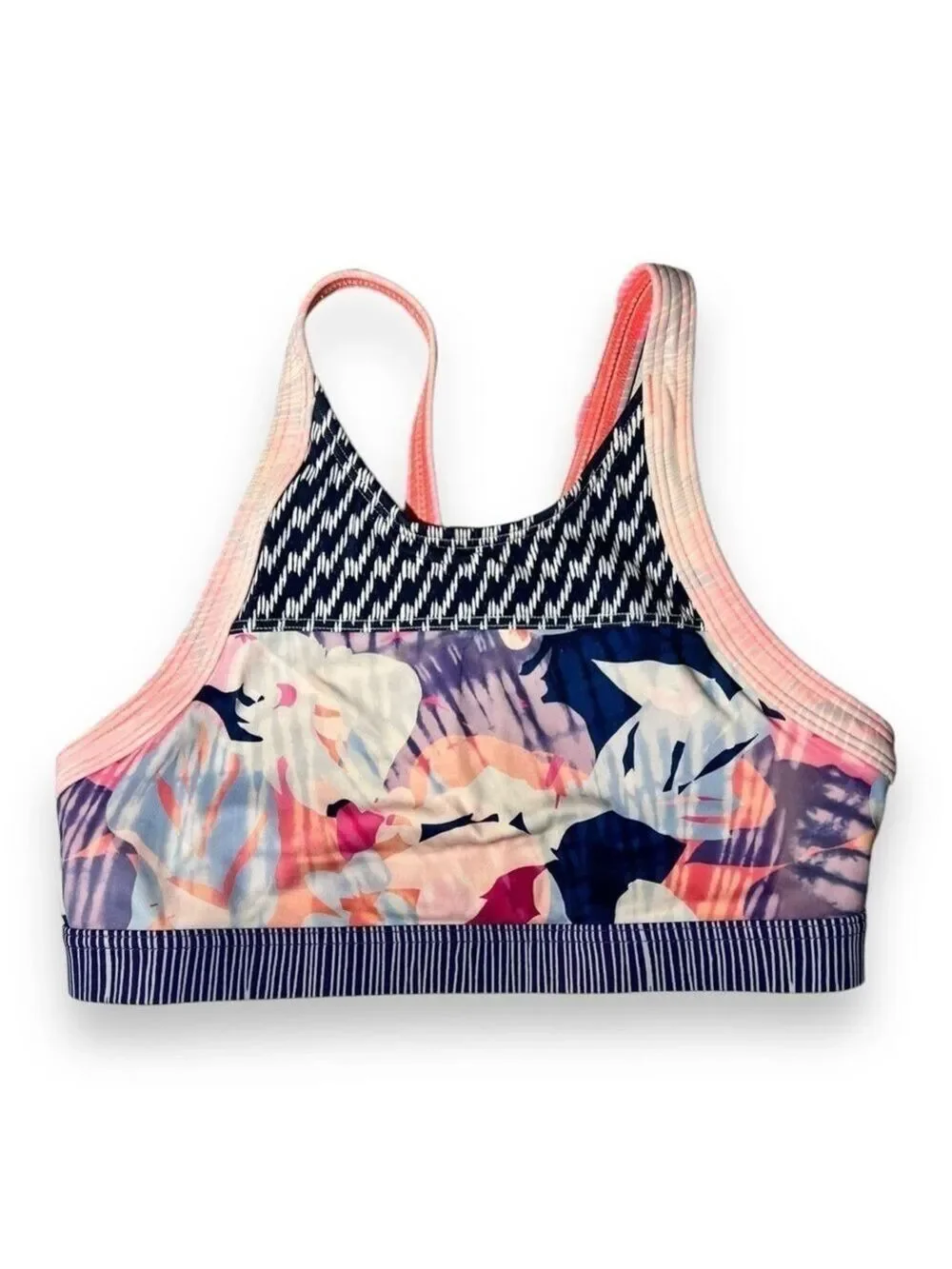 Athleta Girl Bikini Top Sunny Flora Size XL/14